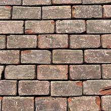 P014, Oude Gebakken Klinkers, Platkeiformaat, Rood-Bruin