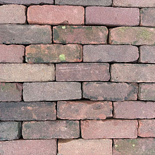V63, Oude gebakken klinkers, Dikformaat rood-paars