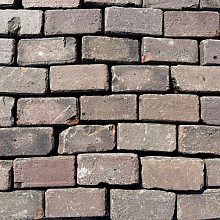 P031, Oude Gebakken Klinkers, Keiformaat, Rood-Bruin