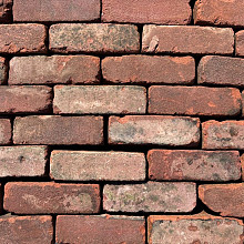P047, Oude Gebakken Klinkers, Dikformaat, Rood-Bruin