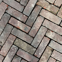 P016 Oude Gebakken Klinkers, Dikformaat, Rood-Bruin strak