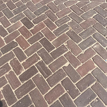 Oude gebakken klinkers, Keiformaat rood-paars WZWO