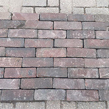 P016 Oude Gebakken Klinkers, Dikformaat, Rood-Bruin strak